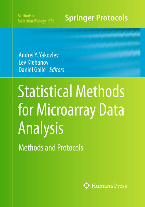 Statistical Methods for Microarray Data Analysis - 