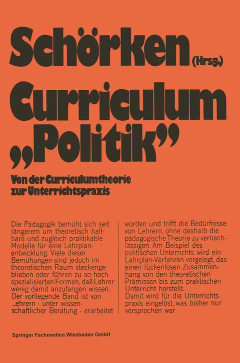 Curriculum &raquo;Politik&laquo; - 