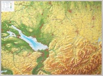 Relief Allg&auml;u Bodensee 1:200.000, Reliefkarte, mit Aluminiumrahmen - Andr&eacute; Markgraf, Mario Engelhardt