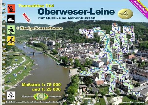TourenAtlas TA4 Oberweser-Leine - Erhard J&uuml;bermann