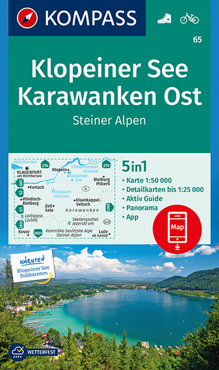 KOMPASS Wanderkarte Klopeiner See, Karawanken Ost, Steiner Alpen