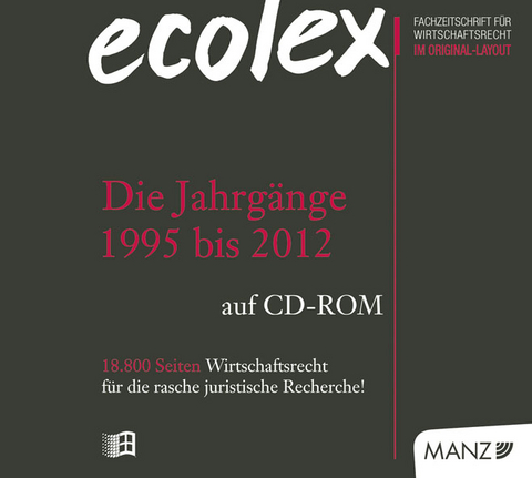 ecolex - Die Jahrg&auml;nge 1995 bis 2012