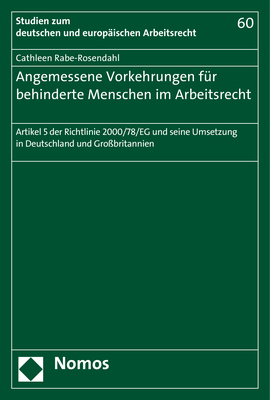Angemessene Vorkehrungen für behinderte Menschen im Arbeitsrecht
