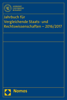 Jahrbuch f&uuml;r Vergleichende Staats- und Rechtswissenschaften - 2016/2017 - 