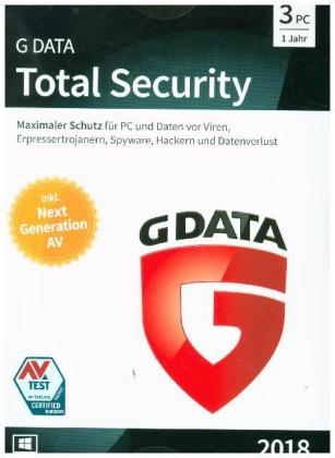 G Data Total Security 2018 3 PC, 1 CD-ROM