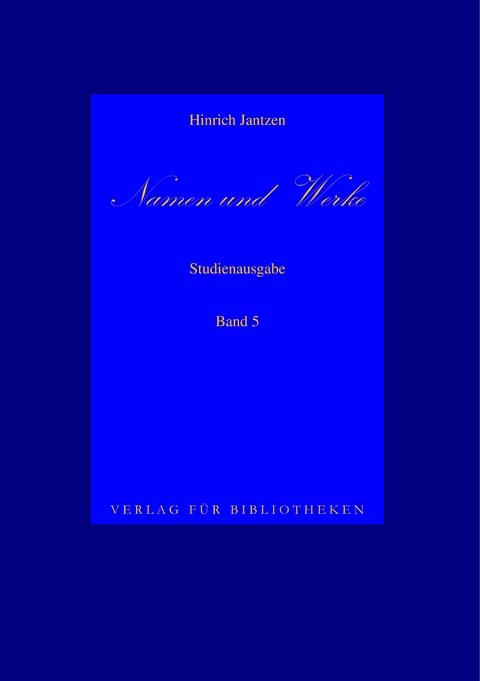 Namen und Werke 5 - Hinrich Jantzen