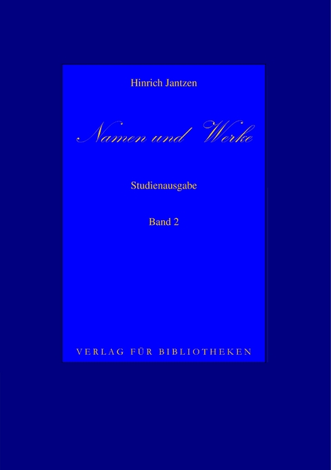 Namen und Werke 2 - Hinrich Jantzen