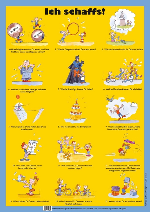 "Ich schaff's"-15-Schritte-Poster - Ben Furman, Thomas Hegemann