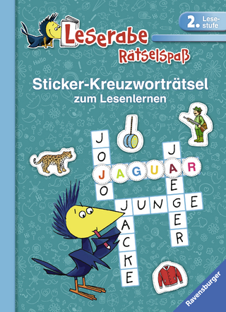 Leserabe: Sticker-Kreuzworträtsel zum Lesenlernen (2. Lesestufe), türkis
