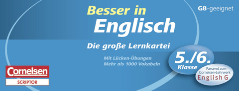 Besser in der Sekundarstufe I - Englisch - Die gro&szlig;e Lernkartei / 5./6. Schuljahr - 550 Karteikarten