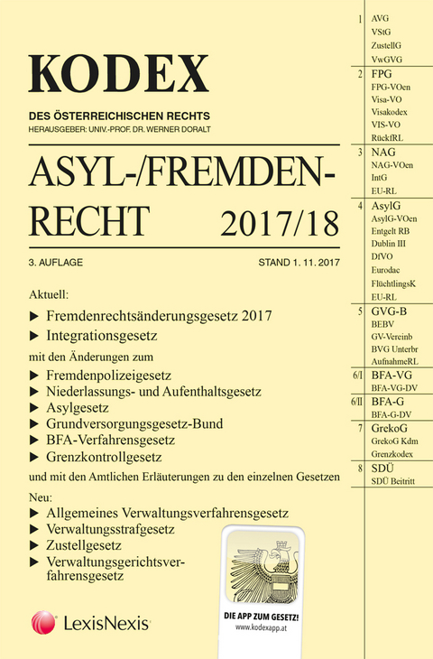KODEX Asyl- und Fremdenrecht 2017/18 - 