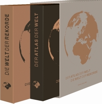 Weltatlas - Der Atlas der Welt, Die Welt der Rekorde - 2 B&auml;nde im Geschenkschuber