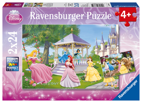 Ravensburger Kinderpuzzle - 08865 Zauberhafte Prinzessinnen - Puzzle f&uuml;r Kinder ab 4 Jahren, Disney-Puzzle mit 2x24 Teilen