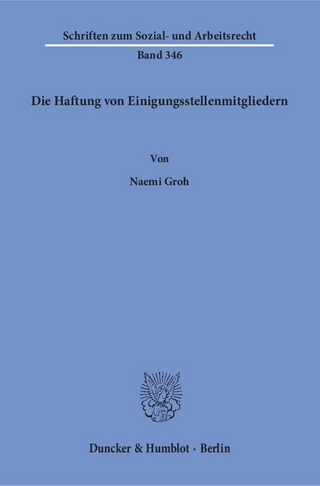Die Haftung von Einigungsstellenmitgliedern.