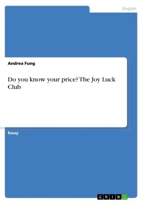 Do you know your price? The Joy Luck Club