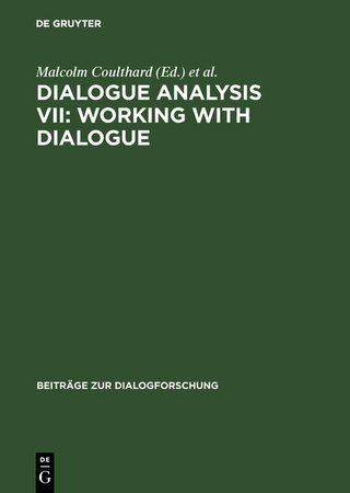 Dialogue Analysis VII: Working with Dialogue