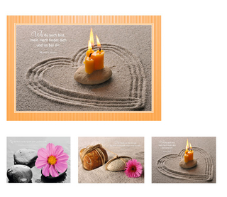 Grußkartenet. Symbolische Motive mit Impulstexten