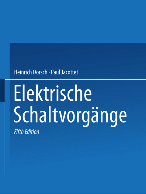 R&uuml;denberg Elektrische Schaltvorg&auml;nge - R. R&uuml;denberg