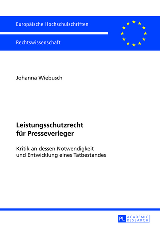Leistungsschutzrecht fuer Presseverleger