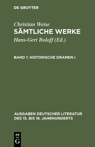 Sämtliche Werke / Historische Dramen I