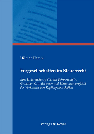 Vorgesellschaften im Steuerrecht