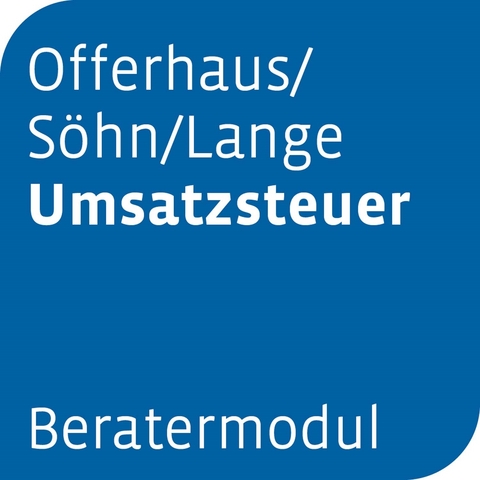 Beratermodul Offerhaus/S&ouml;hn/Lange, Umsatzsteuer