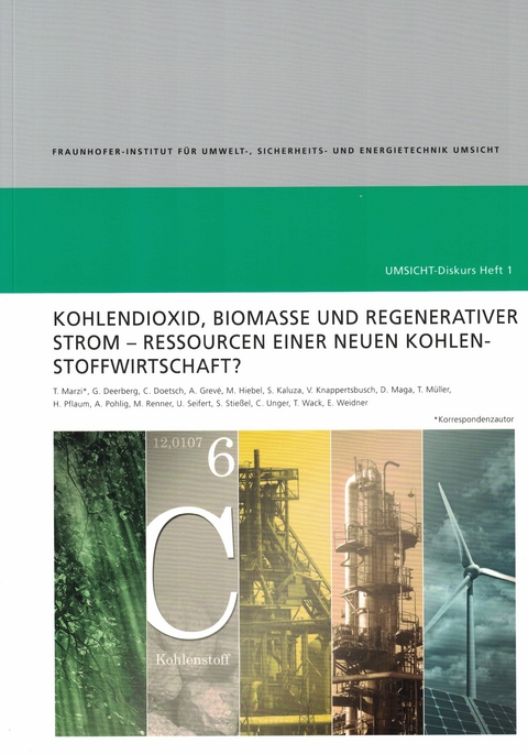Kohlendioxid, Biomasse und Regenerativer Strom - Ressourcen einer neuen Kohlenstoffwirtschaft - Thomas Marzi, G&ouml;rge Deerberg, Christian Doetsch, Anna Grev&eacute;, Markus Hiebel, Stefan Kaluza, Volker Knappertsbusch, Daniel Maga, Torsten M&uuml;ller, Hartmut Pflaum, Astrid Pohlig, Manfred Renner, Ulrich Seifert, Sebastian Stie&szlig;el, Christoph Unger, Thorsten Wack, Eckhard Weidner