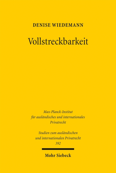 Vollstreckbarkeit - Denise Wiedemann