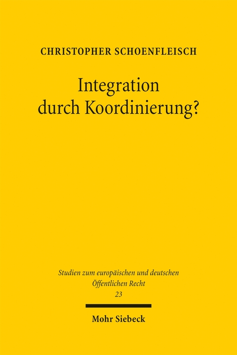 Integration durch Koordinierung? - Christopher Schoenfleisch