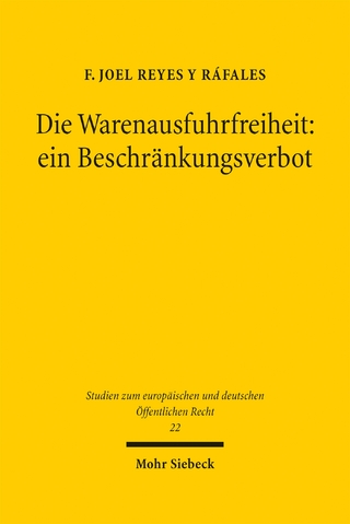 Die Warenausfuhrfreiheit: ein Beschränkungsverbot
