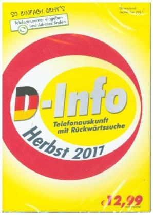 D-Info mit R&uuml;ckw&auml;rtssuche Herbst 2017, 1 CD-ROM
