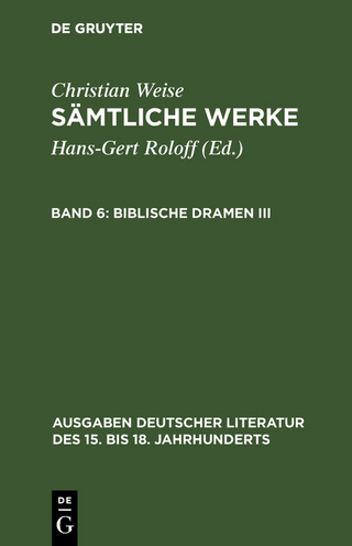 Sämtliche Werke / Biblische Dramen III