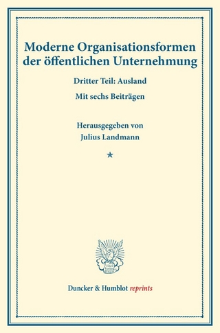 Moderne Organisationsformen der öffentlichen Unternehmung.