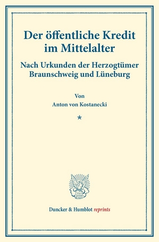 Der öffentliche Kredit im Mittelalter.