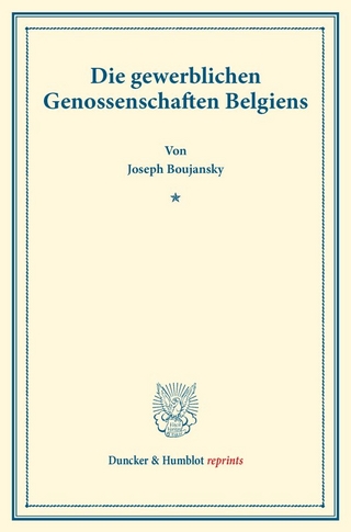 Die gewerblichen Genossenschaften Belgiens.