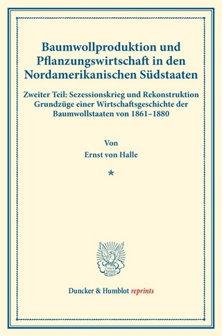 Baumwollproduktion und Pflanzungswirtschaft in den Nordamerikanischen Südstaaten.