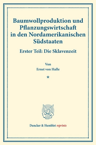 Baumwollproduktion und Pflanzungswirtschaft in den Nordamerikanischen Südstaaten.