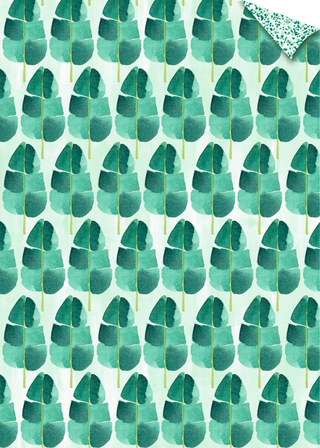 Geschenkpapier-Bogen - Blätter (All about green)