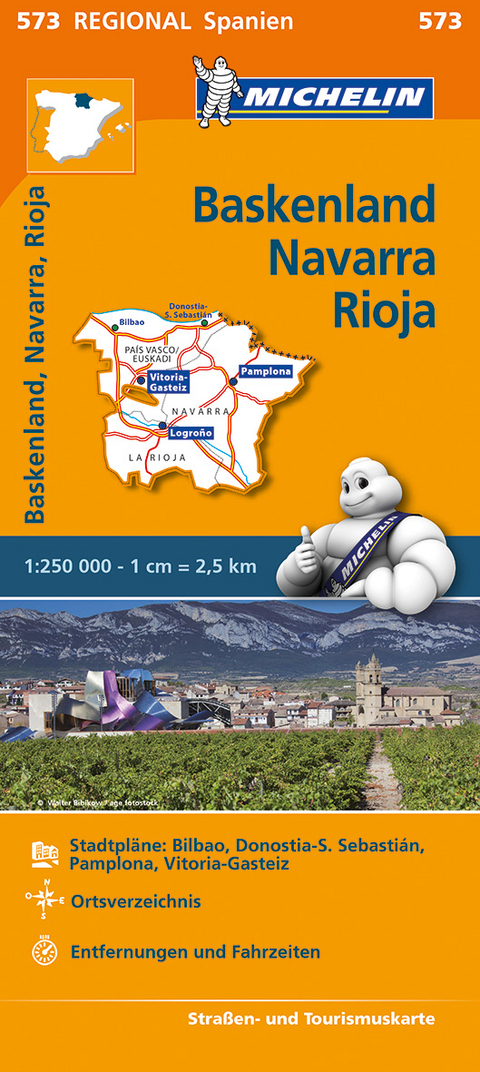 Michelin Karte Baskenland, Navarra, Rioja