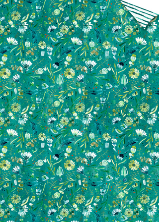 Geschenkpapier-Bogen - Blumen (All about green)