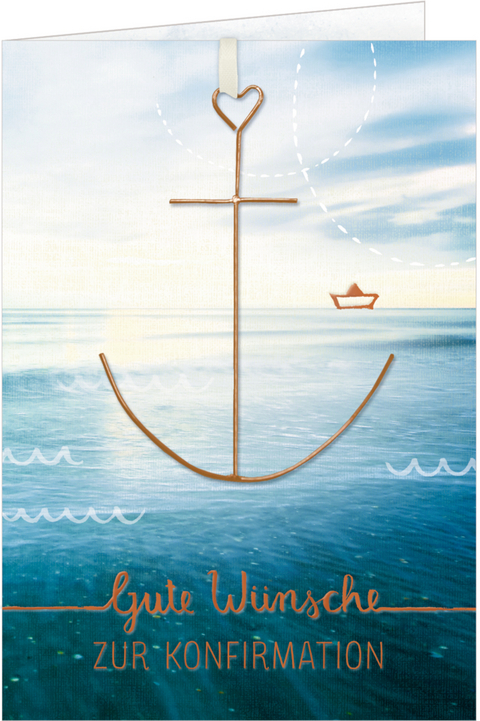 Gru&szlig;karte &ndash; Gute W&uuml;nsche zur Konfirmation