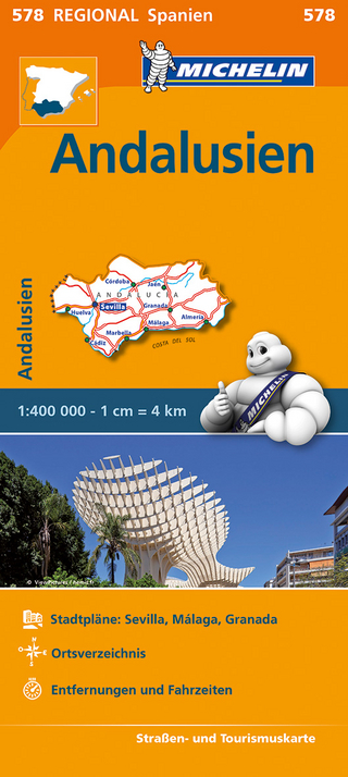 Michelin Andalusien. Straßen- und Tourismuskarte 1:400.000