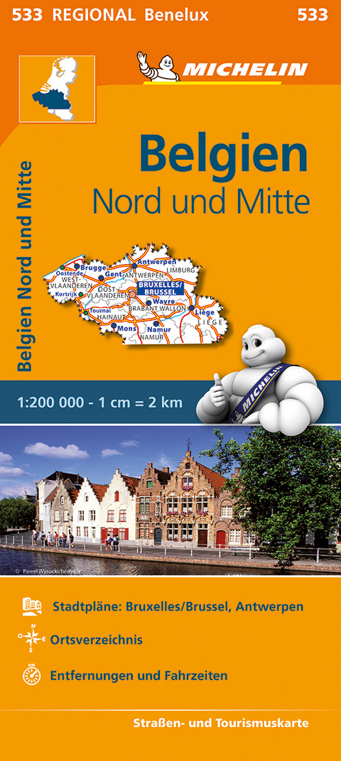 Michelin Belgien Nord und Mitte. 1:200.000 - 