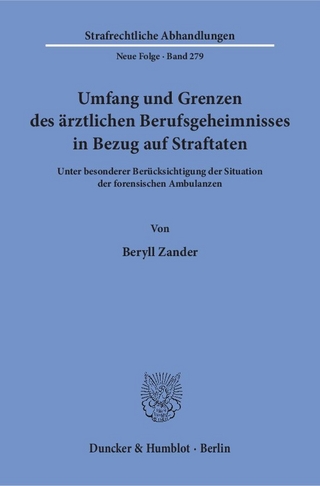 Umfang und Grenzen des ärztlichen Berufsgeheimnisses in Bezug auf Straftaten.