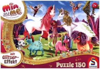 Mia & Me, Glitzerpuzzle, Ankunft der Pony-Einh&ouml;rner (Kinderpuzzle)