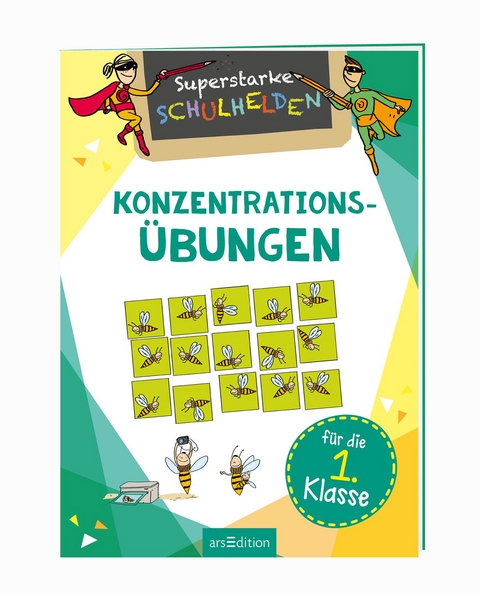 Superstarke Schulhelden - Konzentrations-&Uuml;bungen f&uuml;r die 1. Klasse