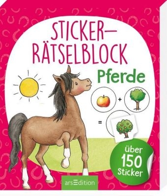 Sticker-R&auml;tselblock Pferde