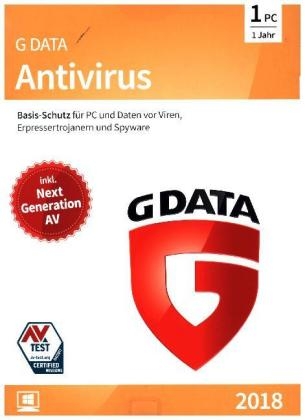 G Data AntiVirus 2018 1 PC, 1 CD-ROM