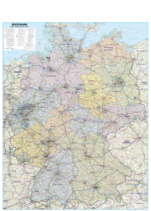 Stra&szlig;enkarte Deutschland 1:700.000