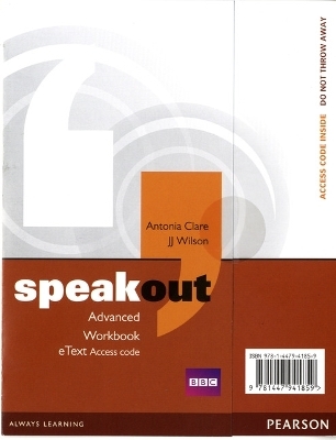 Speakout Advanced Workbook eText Access Card - Antonia Clare, J Wilson
